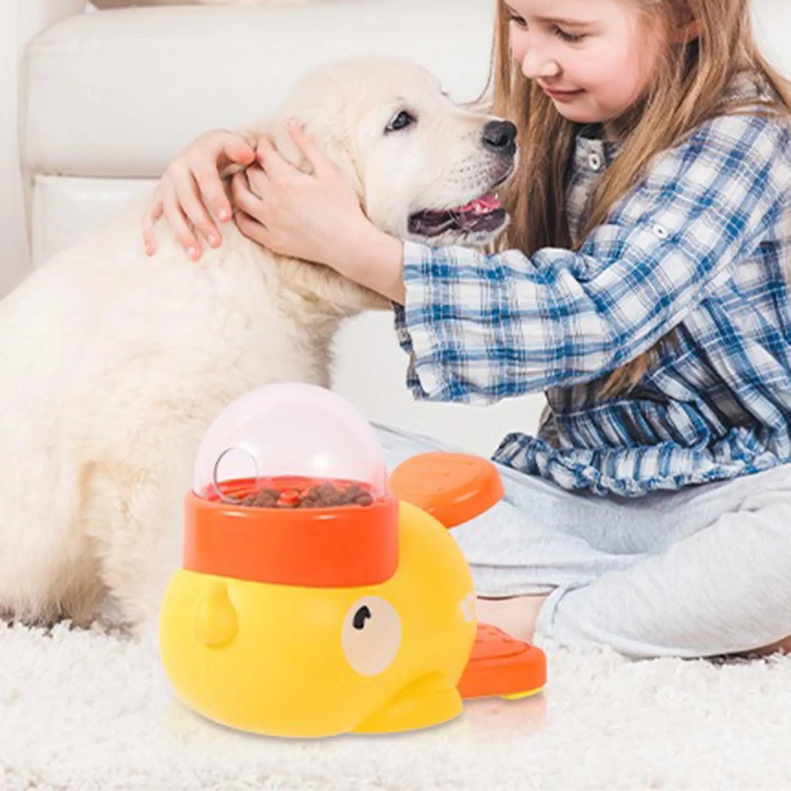 Gamelle Anti-Glouton Canard - Distributeur Lent pour Chien